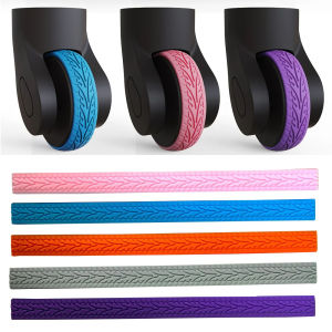 4ชิ้นตัวป้องกันล้อกระเป๋าเดินทางล้อซิลิโคนรองเท้ากระเป๋าเสื้อผ้ากระเป๋าเดินทางกันลื่นลดเสียงรบกวนอุปกรณ์เสริมที่คลุมล้อ