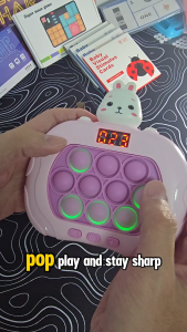 OSSDE Fast Push Bubble Toy Pop Fidget Kids Game Console with LED Screen Autism Sensory Toys