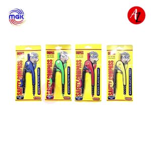 MGK M-A1003 Safety Compass for Draftsman Drafting Architectural Student Mathematics Trigonometry Professors Designer