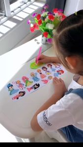 Alphar Toys DIY 5D handmade Cartoon Princess Diamond Painting Sticker Funny Adhesive Decals Round Creative Kids Gift
