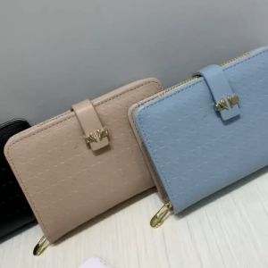 HANKE Houndstooth Snap Button Wallet Card Slot and Zipper Compartment Medium Size Wallet