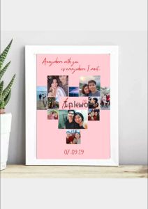 Personalized Photo Wall Art: A4 Flat Type & Sintra Board