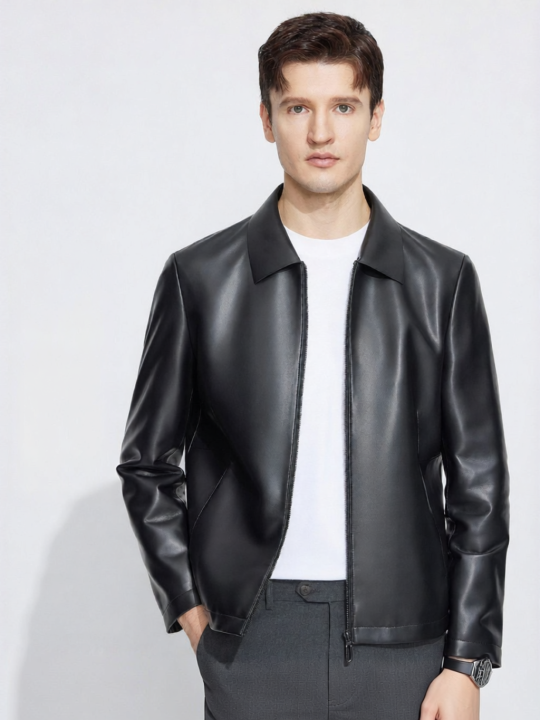 邦楽 093 H2SO4 Imitation Leather Jacket 邦楽
