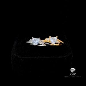 N857 Nhẫn nữ đính đá CZ thiết kế trái tim xinh xắn JOJO