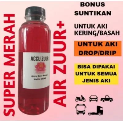 Air Aki Zuur 250 ml – Cairan Pengisi Aki Basah Dan Kering