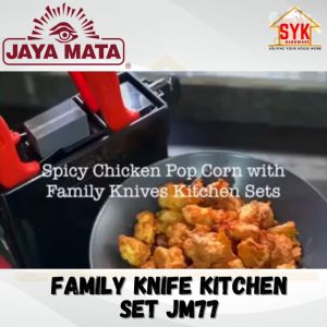 SYK JAYA MATA Knife JM77 Classic Series 8 Pcs Family Kitchen Knife Set Stainless Steel Set Pisau Dapur