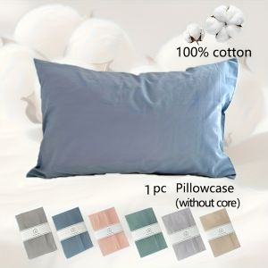 1PC 200T Cotton Pillowcase 50 x 80cmCushion CoverSoft&Comfy Breathable Bed Pillowcover For Home Decoration