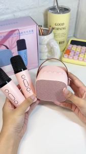 ลำโพงบลูทูธพร้อมไมโครโฟน 2 ตัว - KTV สมาชิกหน้าที่ชุดลำโพงเสียงขนาดใหญ่