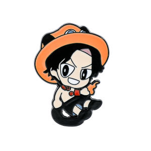 Bandai | Cute Portgas·D·Ace Monkey D. Luffy Enamel Pin Creative Brooch Metal Badge Jewelry for Clothing And Backpack Accessories Gift