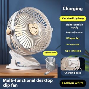 KS คลิปอุปกรณ์ตั้งโต๊ะอเนกประสงค์พัดลมพร้อมปรับได้ชาร์จมุมและ USB
