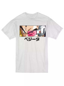 Bandai | Bandai 2026 New Dragon Ball Z Vegeta Detector Eye Print High Quality Mens Short Sleeve Parent-Child Plus Size Loose Top T-Shirt