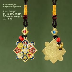 ZANGCUN | Vintage Ethnic Tibetan Style Eight Trigrams Buddha Pendant