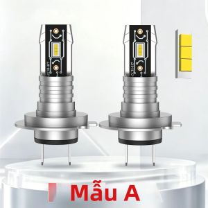 2 Bóng Đèn Pha Ô Tô LED Mini H7 1:1 CANBUS Plug&Play 6000K 12V Siêu Sáng CSP Không Dây Với Quạt Turbo Cho Tất Cả Các Loại Xe