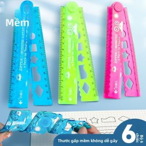 Dây Chèo Gấp Mềm 30cm Cho Học Sinh Tiểu Học Có Viền Sóng Vật Dụng Học Sinh Đồ Dùng Văn Phòng Phẩm Thước Kẻ Đa Năng Dễ Thương Đồ Dùng Học Sinh