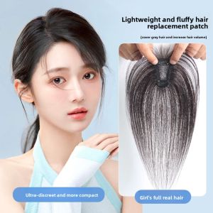 JiuQi | Ultra Lightweight Real Hair Thin Bangs Hair Extension for Women