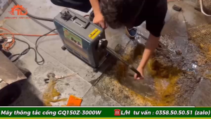 Máy Thông Tắc Cống GQ150Z-3000W Công Suất Mạnh Mẽ - Vận Hành Ổn Định - Hiệu Quả Vượt Trội