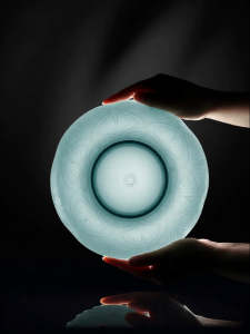 JINGDEZHEN | Porcelain Shadow Carved High-end Home Dinner Plate Gift Box