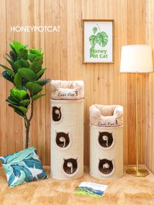 Honeypot Cat | Cactus Multi-layered Cat Tree Climbing Frame Sleeping Basket Warm For Winter