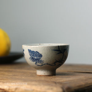 Handmade Chinese Ceramics Gongfu Tea Set Tea Cup Hand-Painted Puer Cup Tasting Cup Owner Cup Clay Single Cup Tea Bowl
