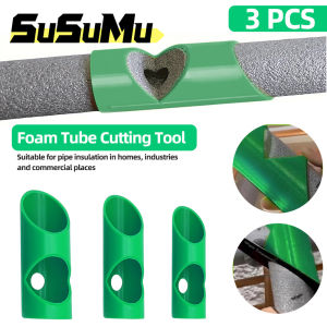 3Pcs Foam Pipe Cutter Tool Pipe Insulation Cutting Guide Three-Tube Cutting Fixture Insulation Cutting for Home Industries