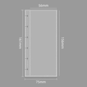 RINGNOTE | Simple Transparent Vertical Card Storage Book With Mushroom Snap Closure