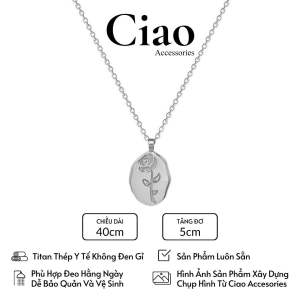 [KHÔNG ĐEN GỈ] Dây chuyền vòng cổ titan thiết kế charm đơn giản mã 11 Ciao accessories