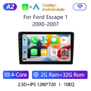 2 Din Car Stereo Radio For Ford Escape 1 2000-2007 Lntelligent Center MultimediaPlayer GPS Carplay Android Auto Head Unit Screen