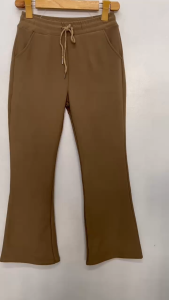 Ginza6 Stretchable Flare Pants Casual High Waist Thick Fabric for women 9160#