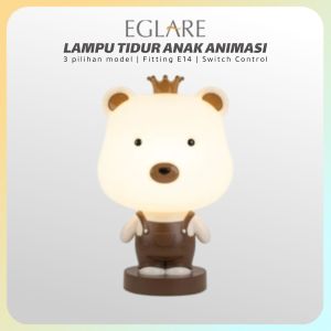 Eglare Lampu Tidur Anak Animasi Rabbit Bear Tiger E14
