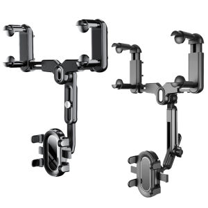 [Auto Vktech] Car Rearview Mirror Phone Holder Retractable Cell Phone Bracket Clips GPS Navigation Bracket Rearview Mirror Phone Mount