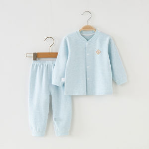 ชุดเสื้อในเด็กทารกกำมะหยี่ชุดคาร์ดิแกนเสื้อฤดูใบไม้ร่วงให้ความอบอุ่นกางเกงฤดูใบไม้ร่วงชุดฤดูใบไม้ผลิและฤดูใบไม้ร่วงไร้โครงชุดนอนผ้าฝ้ายสำหรับเด็กใส่อยู่บ้าน