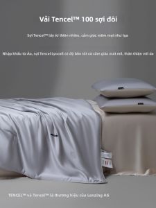 shui yang | Bộ Đồ Chăn Drap Gối Thoáng Khí và Giặt Được cho Mùa Hè từ Lenzing Tencel Siêu Mịn và Lụa