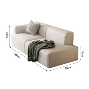 Italian Normcore Living Room Sofa for Three People Small Apartment Modern Minimalist Anti-Scratching Apartment Double Sofa Easy to Care
