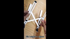 WiWU Adjustable Foldable Laptop stand Non-Slip Desktop Notebook Holder Laptop Stand For MacBook Pro Air Ipad Pro Laptop Stand S400 - Silver