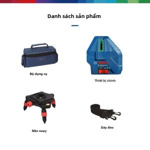Bosch | Máy Chiếu Tia Laser Bosch GLL 50-15 XG Với Đế Tripod Có Thể Điều Chỉnh Dùng Cho Công Việc Xây Dựng Sửa Chữa Căn Chỉnh Tia Laser Xanh.
