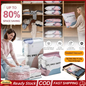 (Youyue) 1/2/3PCS No Pump Vacuum Storage Bags Space Saving Compression Sacks Moistureproof Durable Large Capacity 3D Upright Storage Bag for Clothes Bedding