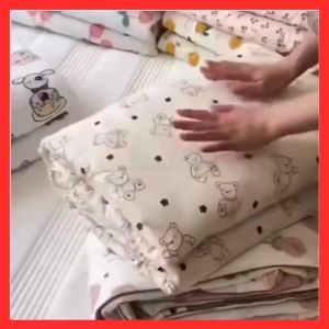 Chăn Hè Cotton Đũi Hàn Quốc 1m7x2m – Mền Đắp Siêu Mát Họa Tiết Dễ Thương Chống Nóng Mùa Hè