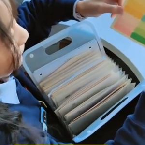 แฟ้มเอกสารแนวตั้งขนาด A4 แบบ 13 ช่อง มีหูหิ้ว เก็บเอกสารได้อย่างเป็นระเบียบ เหมาะสำหรับทุกงาน C238