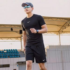 Nike | Bộ Áo Thun và Quần Short Nam Thoáng Khí Chống Thấm Mồ Hôi