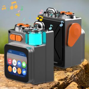 Outdoor Pocket Speaker & Dialer Portable Bluetooth 5.4 Audio Equipment Expandable Storage with 1200mAh Battery Touch Display