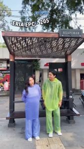 Jas Hujan Ponco Lengan Celana Ceria 205 Elmondo Setelan Poncho Stelan kelelawar Dewasa