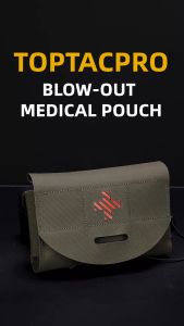 TOPTACPRO Tactical Medical Pouch First Aid Kit EMT IFAK Pouch Molle Micro Medical Pouch Blow-Out Light Pouch EMT EDC Emergency Bag 8522