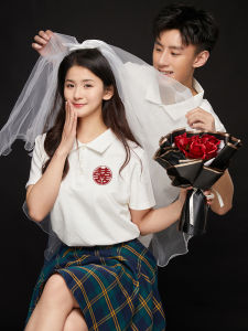 เสื้อยืดคู่รัก ฤดูร้อน 2025 ใหม่ เสื้อโปโลแขนสั้นเทรนด์ใหม่ ผ้าฝ้ายผสมโพลีเอสเตอร์ สำหรับผู้หญิงวัย 18-35 ปี