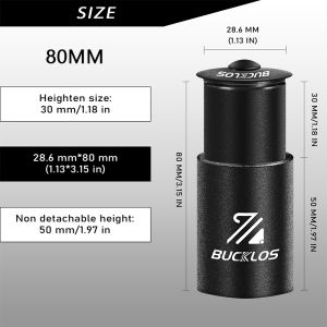 BUCKLOS Bicycle Sten Heighten Aluminum Alloy Bike Stem Extender Mountain Bike Handlebar Rise Bicycle Handlebar Riser