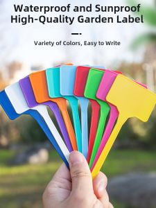 Thickened Plastic Plant Label Waterproof Garden Tag Greenery Floral Identification Signpost Colorful Horticulture Label