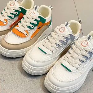 Sepatu Sport Sneakers 7011 Wanita Stylish Korean Style Import Shoes White Casual Kekinian Elegan 2 Warna Tali Polos Anti Slip Trendy Fashion ptt
