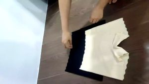 Ultimate Comfort Women's Ice Silk Seamless Panties with Breathable Cotton Elastic Boxer Safety Antibacterial Properties