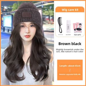 JUZITING | Fashion Autumn Winter Hats Integrated Wig Head Cover