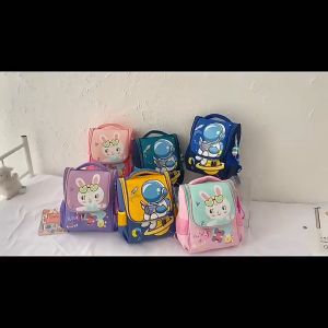 Tas Ransel Sekolah Anak Laki-laki & Perempuan Gambar Astronot & Rabbit LCB29