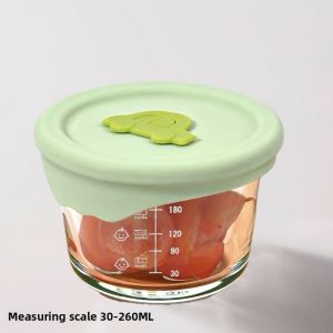 Baby Glass Food Storage Container Steamed Egg Pudding Bowl Cooking Utensils Set Baby Feeding Supplies High Borosilicate Glass